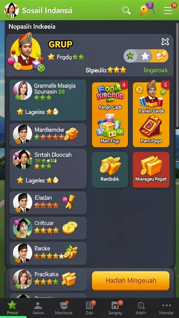 Pemandangan level baru yang menakjubkan.