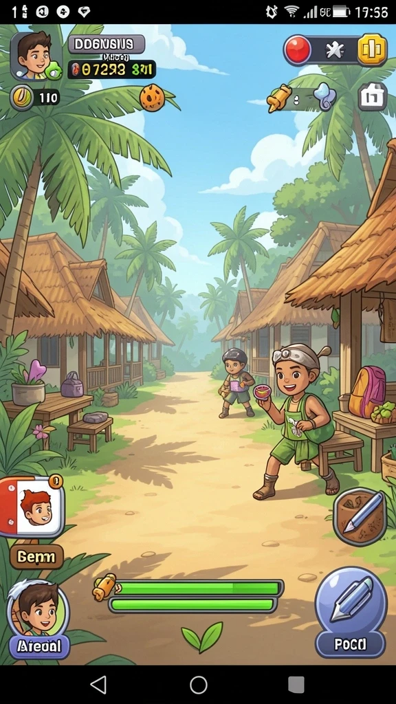Tampilan utama game DORAHOKI yang menarik.