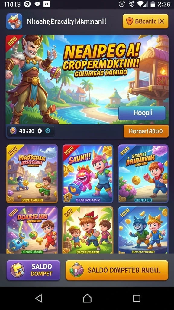 Tangkapan layar memperlihatkan item power-up yang menarik