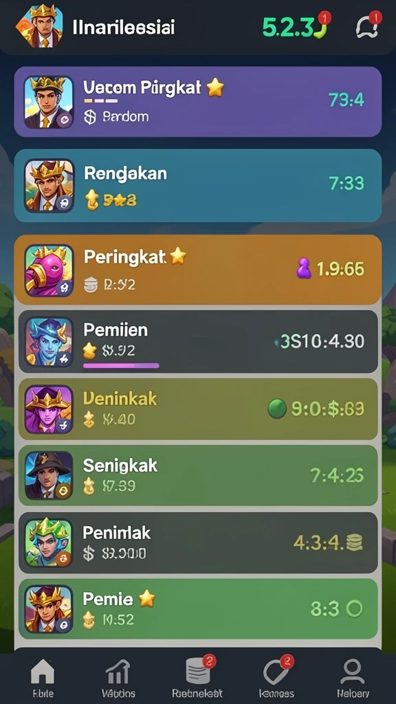 Sistem reward yang memuaskan pemain.