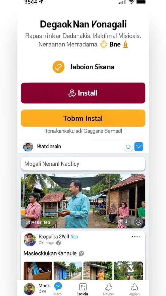 Tampilan awal yang menarik dan user-friendly.