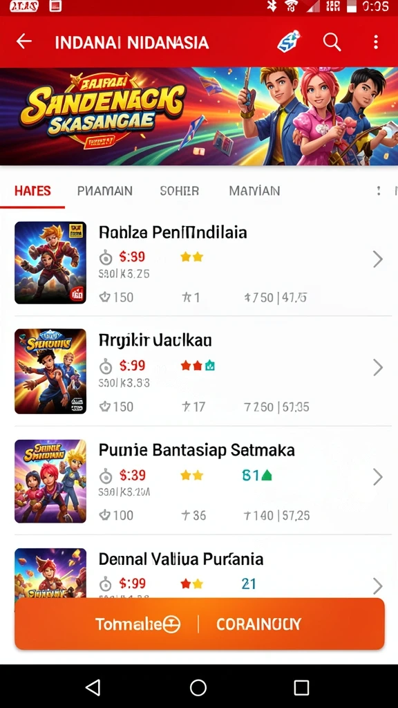 Fitur live streaming untuk mengikuti pertandingan secara langsung.