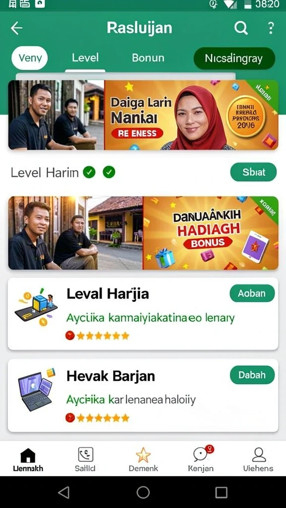 Misi tantangan harian yang seru untuk dimainkan.