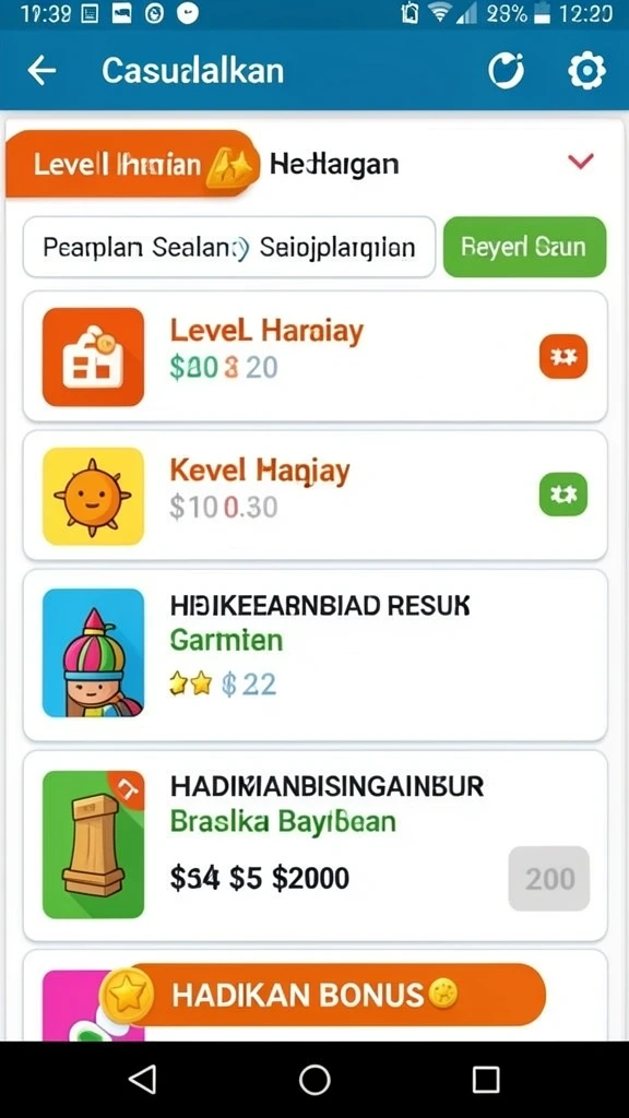 Tantangan menarik dan seru di setiap level.