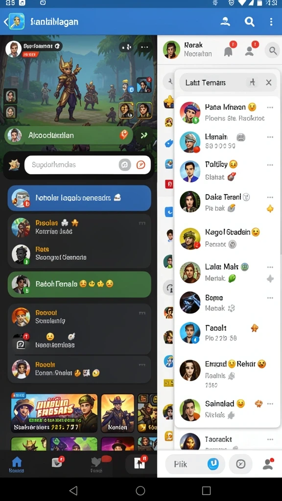 Tampilan awal permainan yang menarik dan mudah dipahami.
