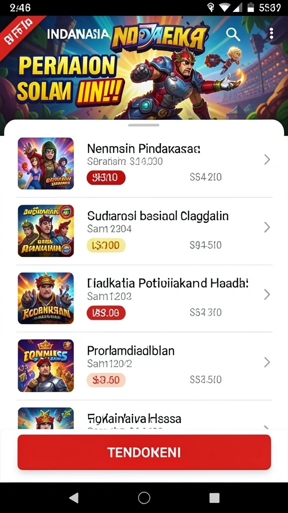 Tampilan awal SPINGILA yang penuh warna dan menarik.