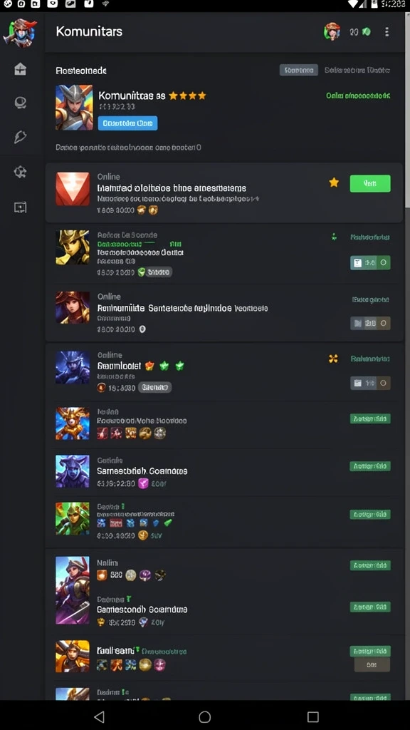 Fitur analisis statistik membantu strategi bermain Anda.